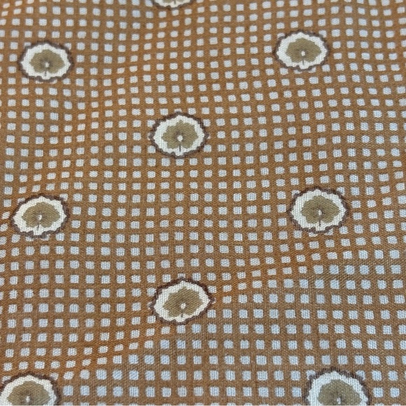 Calvin Klein Women’s Handkerchief/Scarf. Tan and Pale Blue Cotton - Picture 2 of 5